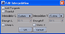Окно Edit Interpolation позволяет